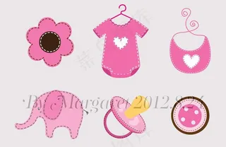 可爱婴儿用品装饰贴布图片