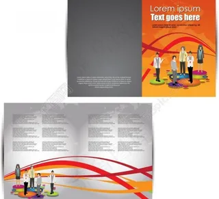 动感线条 商务团队画册封面图片