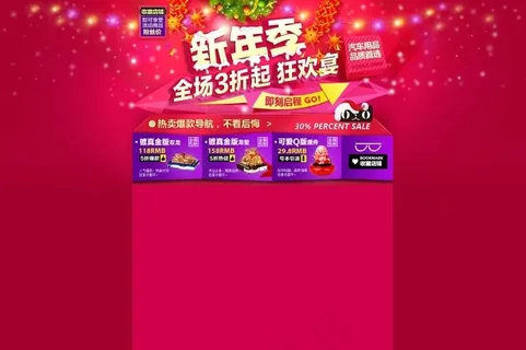 汽车用品网店新年季PSD广告