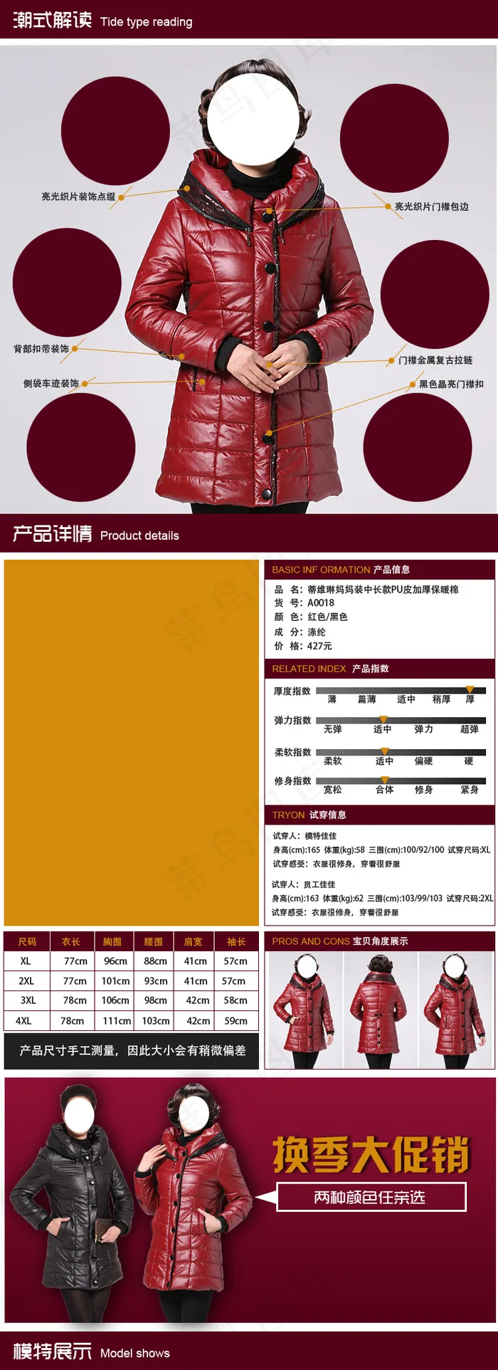 女装详情页psd模版下载