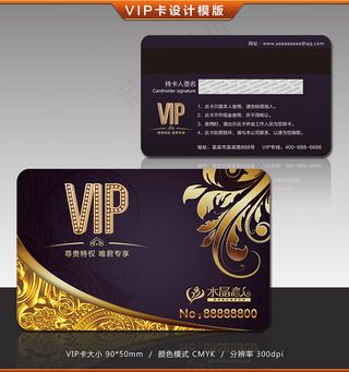 尊贵VIP卡设计模版下载