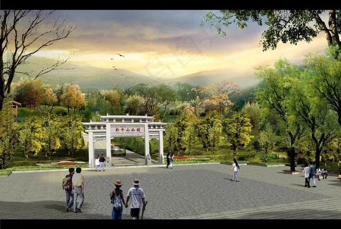 公园大门图片(2500X1820(DPI:300))psd模版下载
