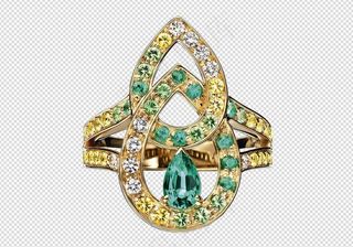 免扣珠宝首饰钻石绿宝石背景墙素材P...