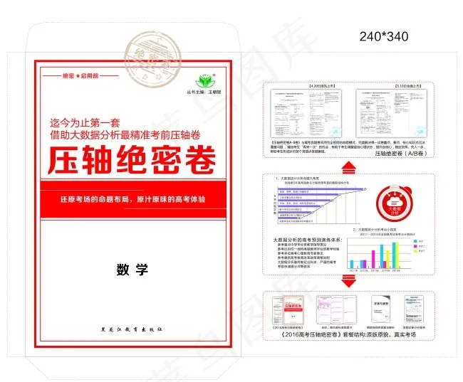高考绝密卷档案袋原创设计eps,ai矢量模版下载