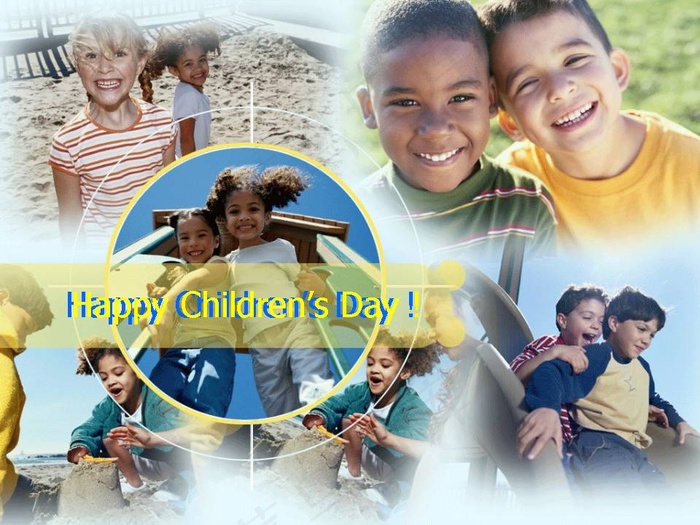 国外欢乐儿童节PPT模板