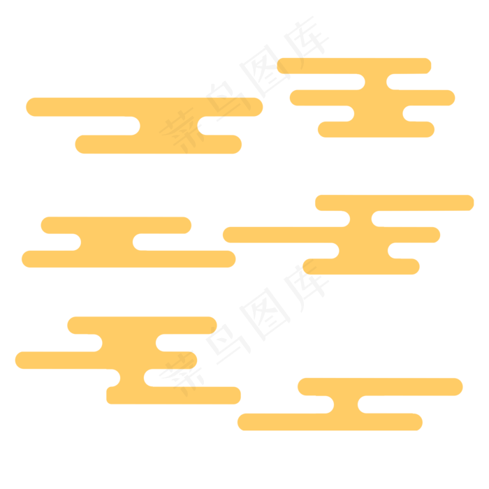 卡通中国风云朵云彩,免抠元素(2000*2000px 300 dpi )ai矢量模版下载