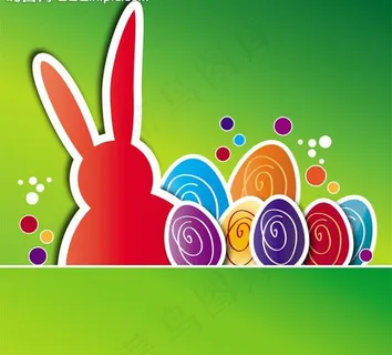 复活节兔子彩蛋图片