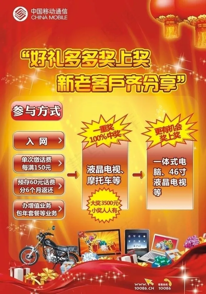 移动奖上奖参与方式图片cdr矢量模版下载
