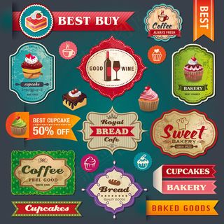 餐饮矢量图标模版素材eps