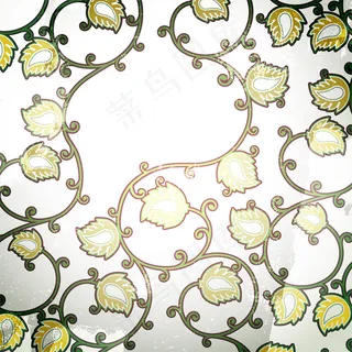 复古花卉背景矢量