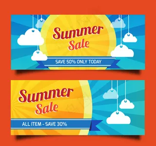 夏季销售的横幅
