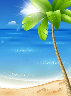 热带风光矢量素材