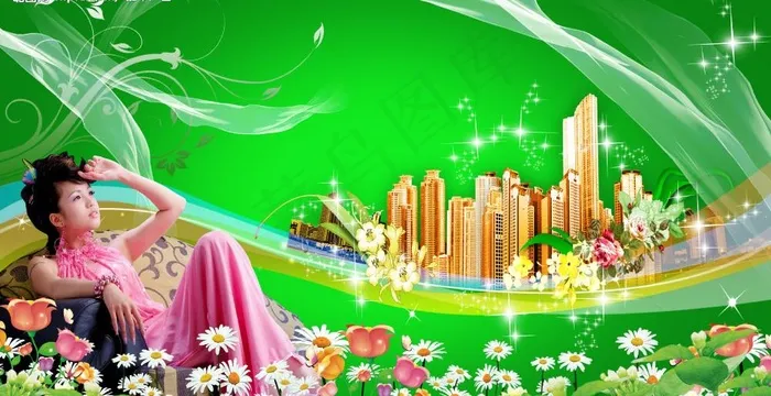 房产广告背景图片(3307X1890(DPI:300))psd模版下载