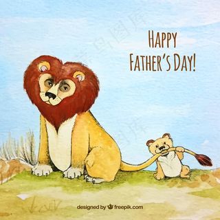 卡通狮子矢量设计