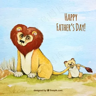 卡通狮子矢量设计