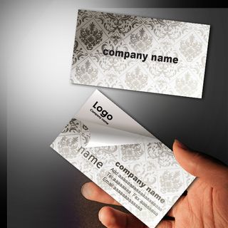 高档创意花纹名片PSD模板下载