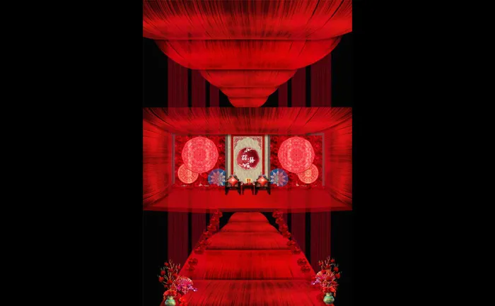 新中式婚礼主会场(3200X4696(DPI:72))psd模版下载