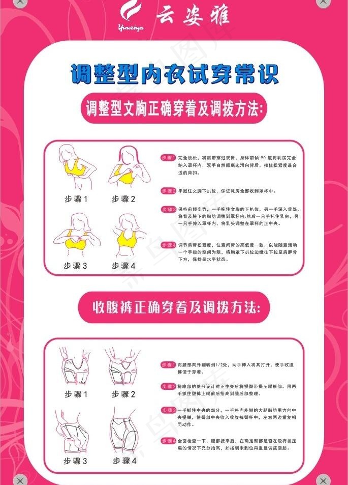 内衣试穿知识图片cdr矢量模版下载
