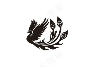 神鸟凤凰矢量图