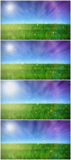 唯美梦幻蓝天草地LED背景