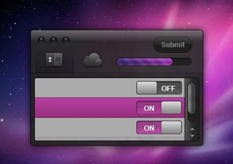 黑色UI设计绚丽背景