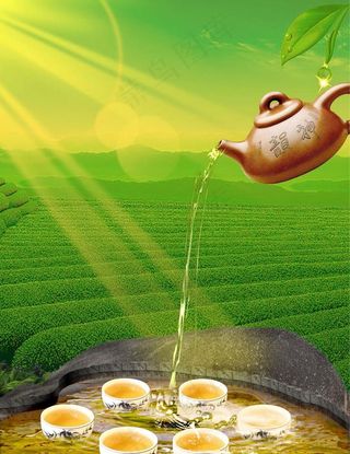 创意茶海报图片