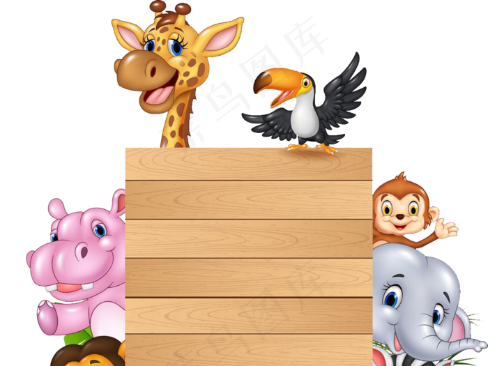 清新文艺主图木板指示牌展台PNG免...