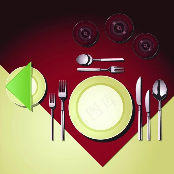 矢量简约餐具图片素材eps,ai矢量模版下载