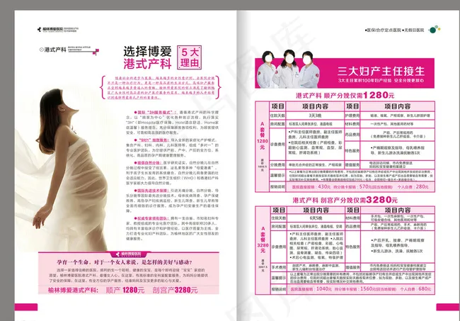 产科杂志彩页图片cdr矢量模版下载