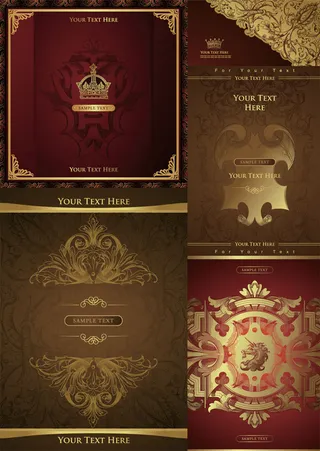 欧式华丽花纹背景矢量素材