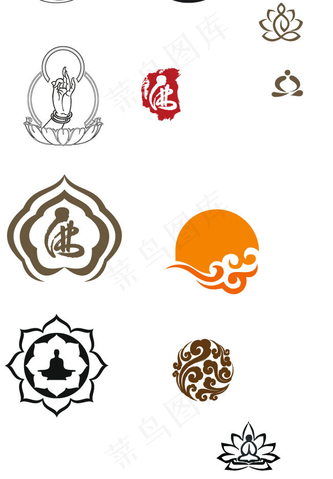 佛素材ai矢量模版下载