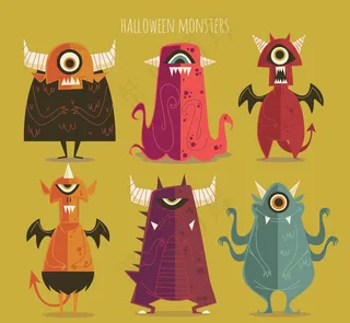 古董万圣节怪物设计