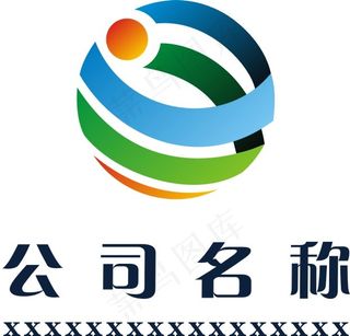 简答大气时尚七彩圆形logo设计