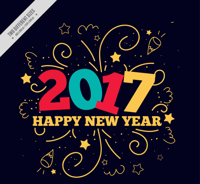 有趣的新年背景eps,ai矢量模版下载