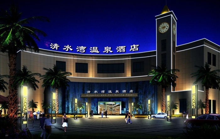 led夜景亮化图片psd模版下载