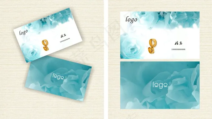 浪漫名片cdr矢量模版下载