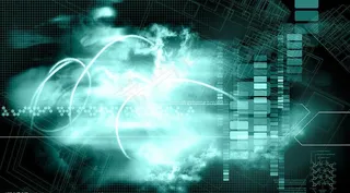 科技之光 蓝绿色背景图片