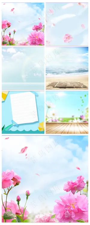 清新淘宝天猫化妆品护肤品主图背景