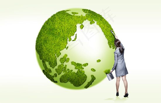 绿色生机保护地球psd模版下载