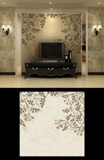 喇叭花现代电视背景墙