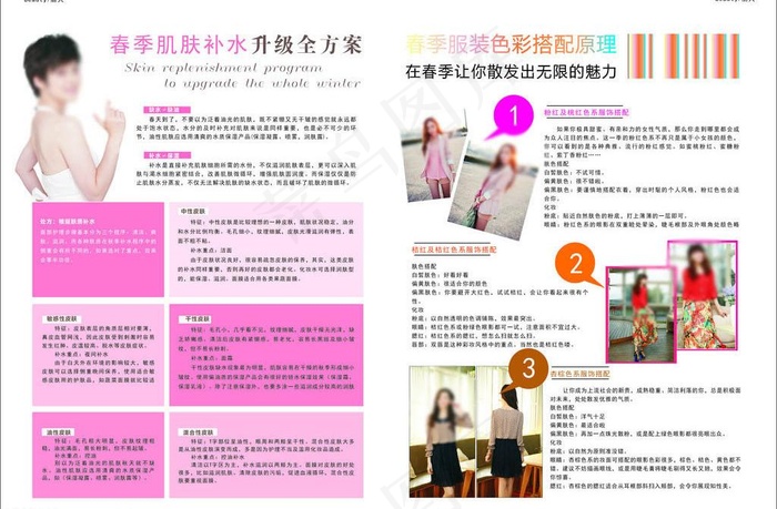 时尚杂志内页图片cdr矢量模版下载