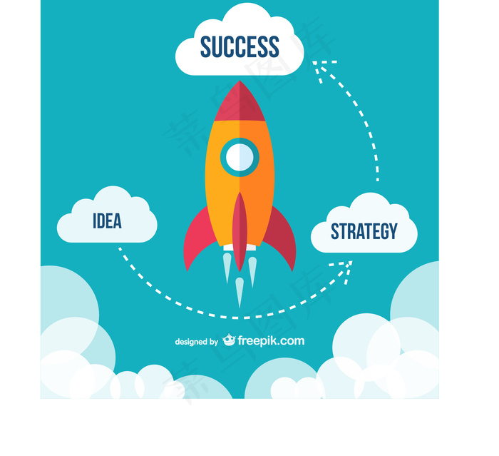 飞行火箭成功图