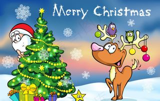 卡通圣诞背景