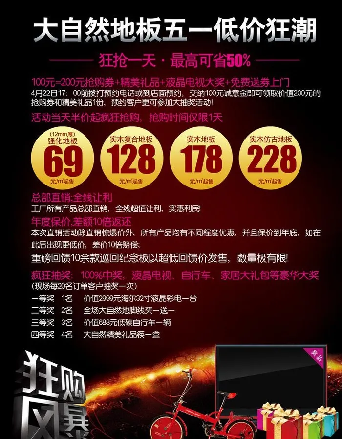 大自然地板单张反面图片psd模版下载