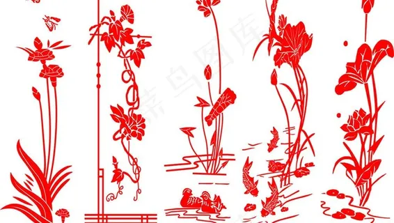 矢量边框窗花图片 矢量边框窗花图片