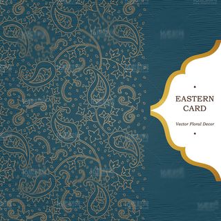 精美欧式花纹请柬设计矢量