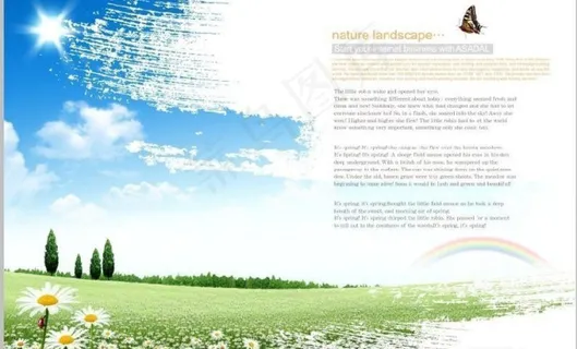 野外风景画册经典排版样式