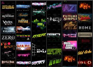 时尚科技感和金属质感字体样式