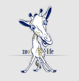 矢量手绘卡通动物插画素材