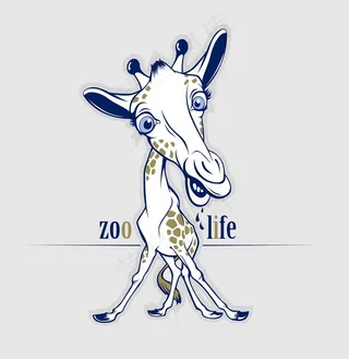 矢量手绘卡通动物插画素材